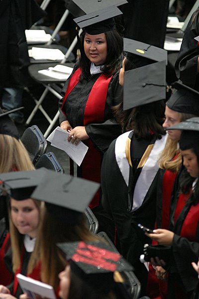 Kristina in disbelief that she is finally graduating.